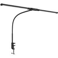 HOMCOM Dual Head LED Desk Clamp Lamp - Adjustable, Energy Efficient, Modern Task Light