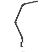 HOMCOM Dimmable LED Desk Lamp with Clamp - Adjustable Brightness, Dual Light Modes, Modern Swing Arm