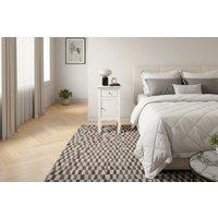 Classic Wooden Bedside Table with Storage Drawer & Cabinet