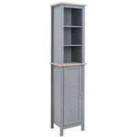kleankin Freestanding Bathroom Storage Cabinet with Shelf, MDF, Space-Saving, Modern White, 168cm Tall