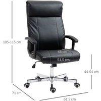 Vinsetto Faux Leather Massage Office Chair with Remote, Adjustable, High-Capacity, Black