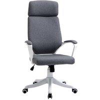 Vinsetto Ergonomic High-Back Linen Office Chair with Adjustable Height & Lumbar Support