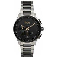 Hugo Boss Peak Chronograph Watch Black Stainless Steel 44mm Men's Timepiece