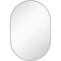 HOMCOM 60cm Round Tempered Glass Bathroom Mirror - Modern Silver, HD Shatter-Resistant, Wall-Mounted