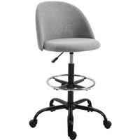 Vinsetto Ergonomic Tall Office Chair - Padded Polyester, Adjustable Height, Grey