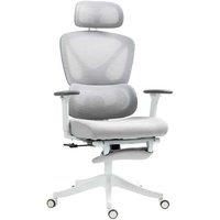 HOMCOM Ergonomic Executive Office Chair with Adjustable Lumbar Support & Breathable Mesh, Grey