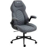 Vinsetto Ergonomic Office Chair, Adjustable Height, Flip Armrests, Dark Grey
