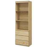 HOMCOM 180cm Wood Effect Bookcase with Drawers - Tall Storage Cabinet, Minimalist, 90kg Capacity
