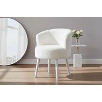 Modern Plush Upholstered Dressing Table Chair with Ergonomic Comfort