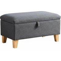 Modern Linen Storage Ottoman Footstool With Soft Cushion