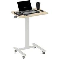 Vinsetto Adjustable Standing Desk, Solid Wood, Compact Home Office Table