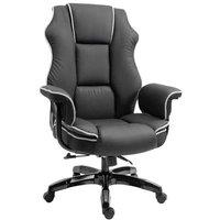 Vinsetto Ergonomic PU Leather Recliner Office Chair, Adjustable High Back, Black