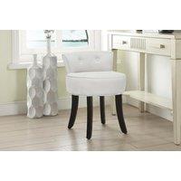 Velvet-Upholstered Low Back Vanity Dressing Chair - Soft Seat with Elegant Button Details