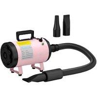 PawHut 2200W Adjustable Dog Hair Dryer - Quiet, Fast-Drying Grooming Tool for All Breeds, Pink