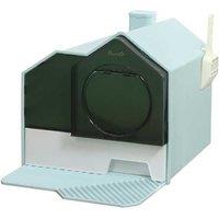 PawHut Enclosed Hooded Cat Litter Box with Scoop, Deodorant & Easy-Clean Tray - PP & ABS, Space-Saving Design, Up to 5kg