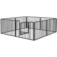 PawHut Heavy-Duty 8-Panel Dog Playpen - Secure Steel Pet Fence for Small Breeds, Indoor & Outdoor, 60cm High