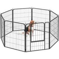 Heavy-Duty Dog Playpen - 8-Panel Steel Fence for Medium Dogs, Indoor/Outdoor, Foldable, Secure