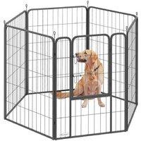 PawHut Heavy-Duty Steel Dog Playpen - 6-Panel, Foldable, Indoor/Outdoor, 100cm, Secure Pet Fence