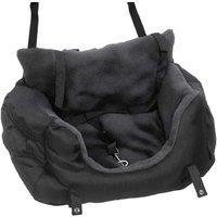 PawHut Dog Car Seat with Leash - Safe Travel Booster for Small Breeds, Washable Cover, Black