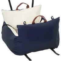 PawHut Small Dog Car Seat - Safety Pet Carrier, Secure Straps, Blue, Travel Bed for Small Breeds