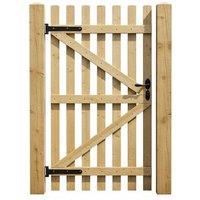 Pine Wood Waterproof Vintage-Style Garden Fence Gate with Latch