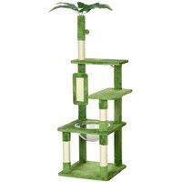 PawHut 142cm Multi-Level Cat Tree with Sisal Scratching Posts, Plush Hammock & Toy Ball