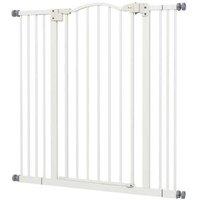 PawHut Adjustable Metal Dog Safety Gate - Heavy-Duty, Non-Toxic, for Doorways & Stairs