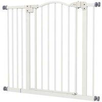 PawHut Adjustable Metal Pet Safety Gate for Small Animals - Auto-Close, Secure Lock