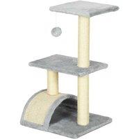 PawHut Multi-Level Sisal & Plush Cat Tree, 72cm - Modern Space-Saving Tower