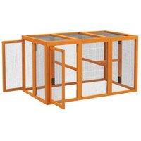 PawHut Modular Wooden Chicken Coop - Secure Outdoor Hutch for 1-3 Chickens, Spacious Pet Run