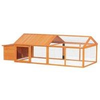 PawHut Chicken Coop & Small Pet Hutch - Secure, Easy-Clean Home for 4-8 Chickens, Rabbits, or Small Pets