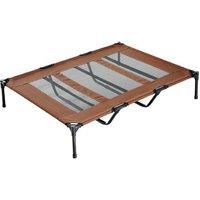 PawHut XXL Cooling Raised Dog Bed - Portable Outdoor Cot for Large Breeds, Breathable Mesh, Heavy-Duty Frame