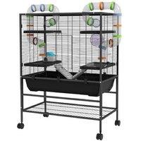 PawHut Large Multi-Level Hamster Cage with Tubes & Accessories - Spacious Small Pet Habitat