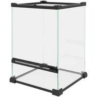 PawHut 12L Glass Reptile Vivarium - Secure, Ventilated Habitat for Lizards, Snakes & Tortoises