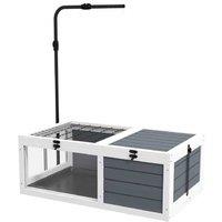 PawHut Tortoise & Small Reptile Table - Easy Clean, Secure Lid, Spacious Wood Enclosure