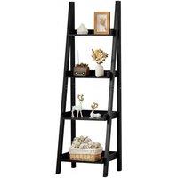 4-Tier Wooden Ladder Shelf with Sleek, Modern, and Durable Design