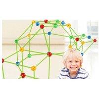 Kids Fort Building STEM Set - Creative Construction Toy for Ages 5+, Indoor & Outdoor Play, 3 Sizes