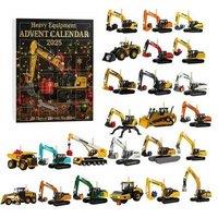 Kids Construction Toy Advent Calendar - 24 Heavy Machinery Surprises - Christmas Countdown for Collectors & Families