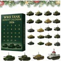 WWII Tank Toy Advent Calendar - 24 Collectible Surprises for Kids & History Lovers