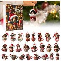 Dachshund Dog Lovers Advent Calendar - 24 Festive Collectible Pendants