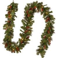Rustic Christmas Pine Cone Garland Wreath - Festive Vine Decoration, Lush Greenery, Indoor/Outdoor