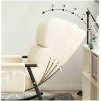 Ergonomic Padded Rocking Recliner Chair - Plush Fabric, Lumbar Support, Space-Saving Armchair