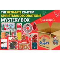 50% OFF Mystery 20-Item Christmas Decorations Box - Includes All The Decorations You Need For Your Home, RRP £40+