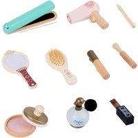 Kid's Deluxe Montessori Wooden Makeup Play Set with Realistic Accessories