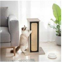 PawHut Cat Scratcher Tree - Sisal & Cardboard, 63cm, Modern Oak, Sturdy Base