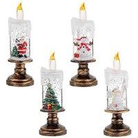 LED Christmas Candle Ornament Lights - Battery-Operated Festive Window & Table Decor