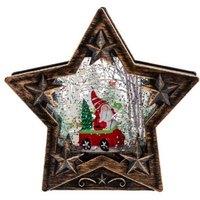 Crystal Christmas Tabletop Ornament - LED Festive Night Light Decoration