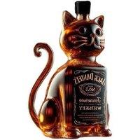 Hand-Blown Borosilicate Glass Cat-Shaped Whiskey Bottle - Durable Decorative Decanter