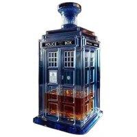 Glass Whisky Bottle Tableware - Retro Phone Booth Design, Thickened Glass, Durable