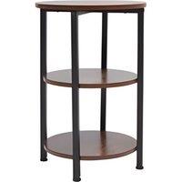 Vintage Wooden 3-Tier Round Side Table